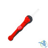 Stratus Silicone Skull Dipper Glow In The Dark With 14MM Quartz Tip - Crimson Stratus Silicone Skull Dipper Glow In The Dark With 14MM Quartz Tip - Crimson