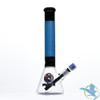 Dragon Platinum Water Pipe Beaker Base With Ice Catcher + Diffused Downstem & Straight Neck - 1200 Grams - 16 Inches [DGB-065] - Blue