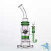 Shadow Glass Water Pipe Thick Base + Bent Neck & Circ Perc - 900 Grams - 14 Inches [SGC-005] - Green