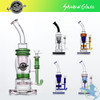 Shadow Glass Water Pipe Thick Base + Bent Neck & Circ Perc - 900 Grams - 14 Inches [SGC-005]