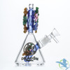 Dragon Platinum Water Pipe Floral Wreath Design & Diffused Downstem - 5.9 Inches - 300 Grams - Assorted Colors [WPE-021]