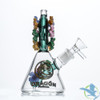 Dragon Platinum Water Pipe Floral Wreath Design & Diffused Downstem - 5.9 Inches - 300 Grams - Assorted Colors [WPE-021]