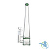 The Kind Glass Water Pipe Giggles + Turbine Perc & Inline Perc - 500 Grams - 12 Inches - Clear/Green
 The Kind Glass Water Pipe Giggles + Turbine Perc & Inline Perc - 500 Grams - 12 Inches - Clear/Green