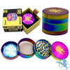 Shredder 4 Piece Medium Grinder - Style 12 - 55mm - 4 Part - Rainbow