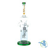 Tsunami Glass Water Pipe Recycler Concentrate Rig With Circ Perc - 860 Grams - 15 Inches - Clear Green
