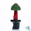 Dragon Platinum Glass Hand Pipe Tree Shape - 100 Grams - 5 Inches - Assorted Colors [WPH-405]