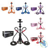 Tanya Hookah Clear Sky 21 Inch Double Hose Hookah With Travelling Case - Assorted Colors