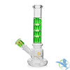 Tsunami Premium Three Rings Edition Freezable Glycerine Water Pipe With Diffused Downstem - 480 Grams - 11 Inches - Green