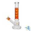 Tsunami Premium Three Rings Edition Freezable Glycerine Water Pipe With Diffused Downstem - 480 Grams - 11 Inches - Orange