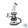 BoroTech Date Rig Glass Water Pipe Recycler With Circ Perc Designed By Calibear - 360 Grams - 9 Inches [FY005] - Transparent Black