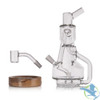 MJ Arsenal Apex Mini Rig Water Pipe Double Uptake Recycler - 7.5 Inches - Alpine Series - Clear/Wood MJ Arsenal Apex Mini Rig Water Pipe Double Uptake Recycler - 7.5 Inches - Alpine Series - Clear/Wood