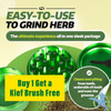 Kief Sweeper Brush Plus Grinder - 5 Parts