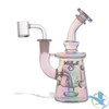Wulf Mods Torq Glass Water Pipe Dab Rig With Quartz Banger - 190 Grams - 6.5 Inches - Rainbow Wulf Mods Torq Glass Water Pipe Dab Rig With Quartz Banger - 190 Grams - 6.5 Inches - Rainbow
