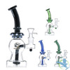 Dragon Glass Mini Water Pipe With Circ Perc - 235 Grams - 8.5 Inches - Assorted Colors [DGE-422]