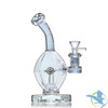 Shadow Glass Diamond Shape Water Pipe With Circ Perc - 380 Grams - 8.5 Inches - Assorted Colors [SGE-149]
