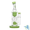 Calibear Fab Torus Recycler Glass Water Pipe Dab Rig Thick Base With Seed of Life Perc - 460 Grams - 9.25 Inches [GB16] - Milky Green