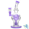 Calibear Exosphere Glass Water Pipe Dab Rig With Seed of Life Perc - 410 Grams - 8.50 Inches [GB319-Thin Maria Cap] - Milky Purple