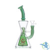 Dragon Glass Water Pipe Hourglass Cone Design Bent Neck With Tire Perc - 385 Grams - 9.5 Inches - Assorted Colors [DGE-421]