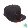 RAW Flat Brim Snapback Black On Black Baseball Cap