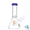 Dragon Glass Straight Tube Bong Water Pipe Beaker Base With Diffused Downstem & Ice Catcher - 840 Grams - 10 Inches - Assorted Colors [DGE-474]