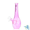 Dragon Glass Straight Tube Heart Vase Water Pipe With Downstem - 215 Grams - 8.5 Inches - Assorted Colors [DGE-480]