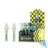 Dragon Platinum Stem Roller Hand Pipe - 105MM - Assorted Colors - Display of 24 [DP-24]