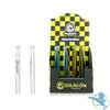 Dragon Platinum Glass One Hitter Chillum Hand Pipe - 105MM - Assorted Colors - Display of 24 [DP-26]