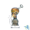 Shadow Glass Skull Water Pipe With Tire Perc - 250 Grams - 9 Inches - Assorted Colors [SGE-195]
