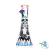 Shadow Glass Skeleton Character With Mushroom Glow In The Dark Water Pipe - 440 Grams - 10 Inches - Assorted Colors [SGE-203]
