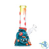 Shadow Glass Monster Theme Beaker Base Glow In The Dark Water Pipe - 440 Grams - 10 Inches - Assorted Colors [SGE-204]