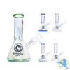 Dragon Glass Straight Tube Beaker Bong Water Pipe With Ice Catcher & Diffused Downstem - 325 Grams - 9 Inches - Assorted Colors [DGE-483]
