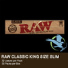 RAW Rolling Papers - King Size Slim - 50 Pack
 RAW Rolling Papers - King Size Slim - 50 Pack