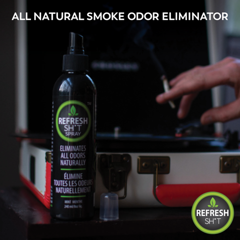 RefreshSht All Natural Odor Eliminator 8 OZ Bottles Display of 16