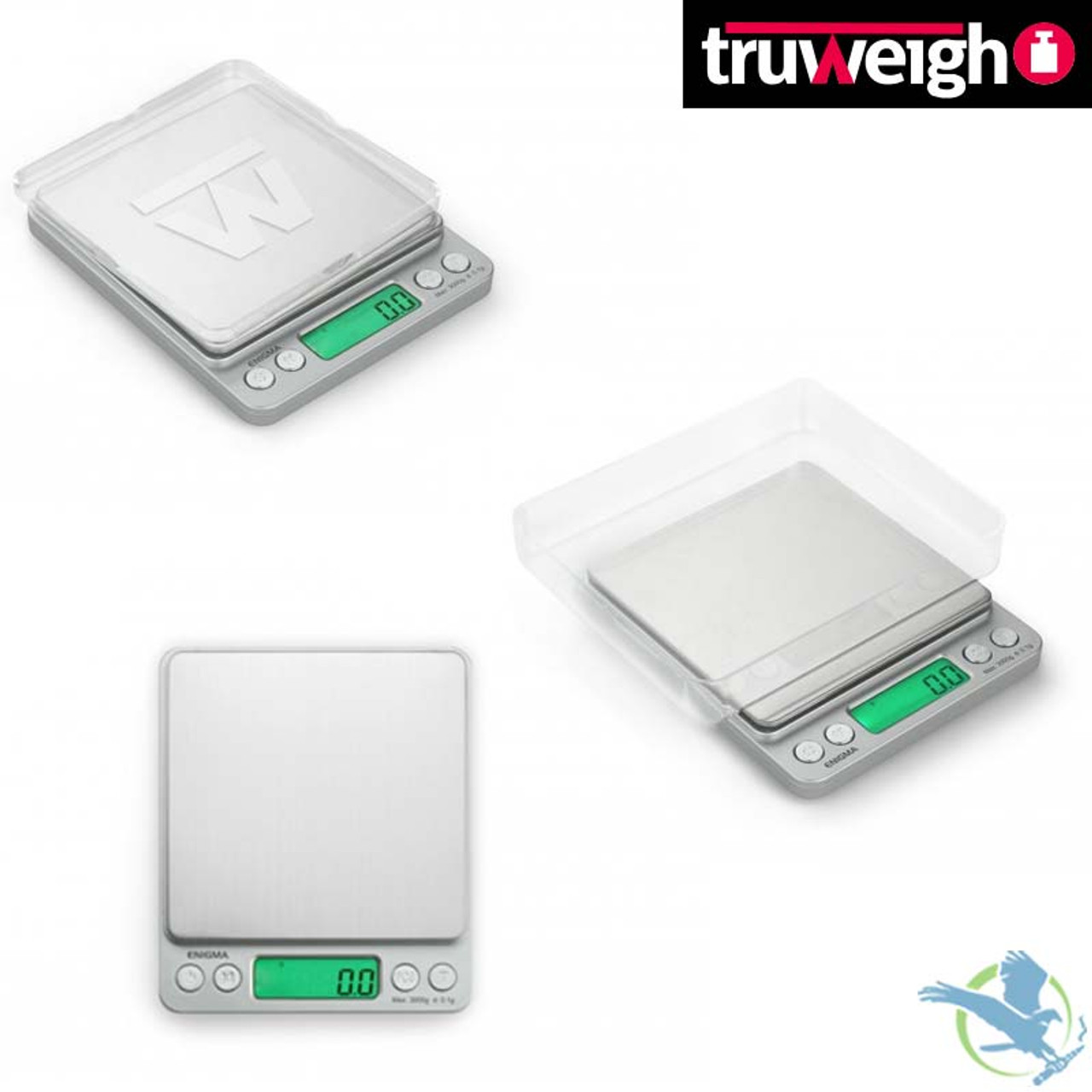 Truweigh APEX Digital Mini Scale - 1000g x 0.1g - Black Portable Scale