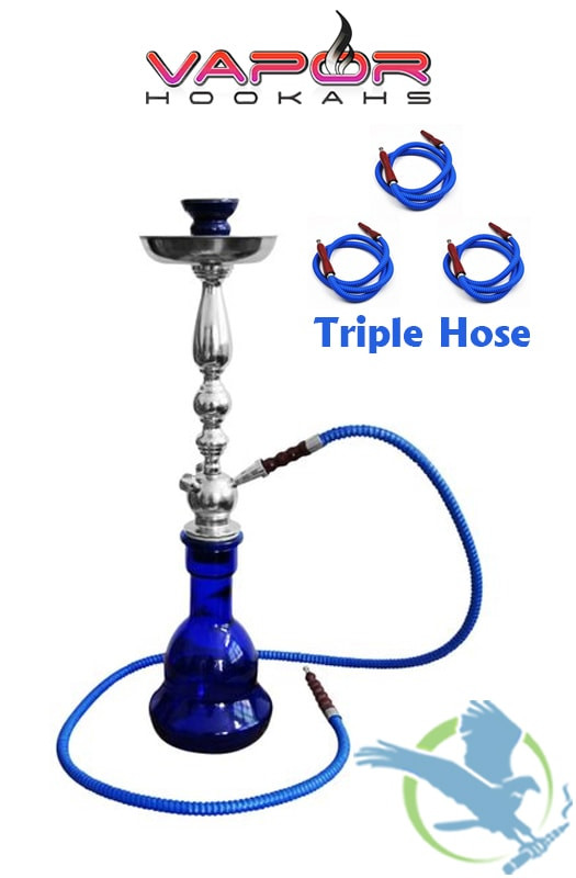 Vapor Hookah The Paradox 24 Inch Triple Hose Hookah Assorted Colors