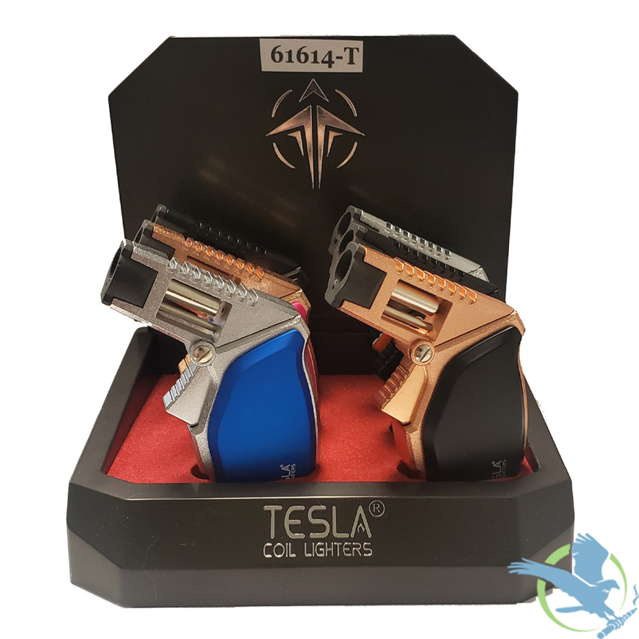 Tesla Coil Lighters Phaser 45 Degree CNC Zinc/Powder Coated Single Flame  Adjustable Butane Torch Lighter - Assorted Colors - Display of 6 [61614-T]