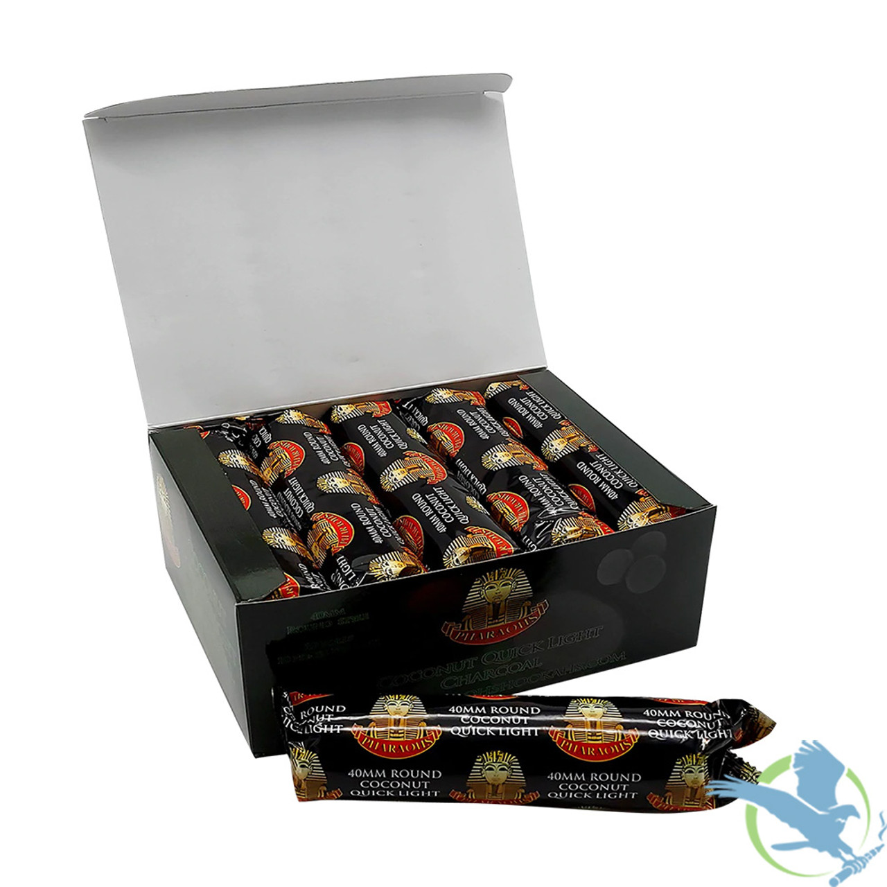 Pharaohs Coconut Quick Light Charcoal 40mm Round Style - 100 Pieces  [CH1902] (MSRP $15.00)