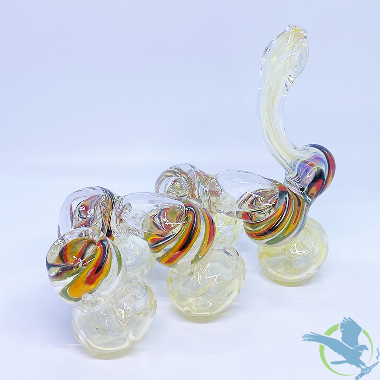 3.5 Cube Brick Glass Smoking Pipe Assorted Colors