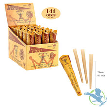 Hornet Organic Pre-Rolled Rolling Paper Cones - 1 1/4 Size - Display of 24 Boxes