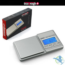 Truweigh Enigma Digital Mini Scale - 500g x 0.01g Silver Kitchen Scale