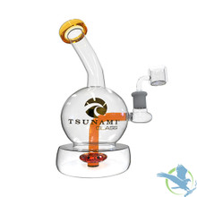 Tsunami Glass Water Pipe Rig Shower Head - 8.5 Inches - 300 Grams - Amber Tsunami Glass Water Pipe Rig Shower Head - 8.5 Inches - 300 Grams - Amber