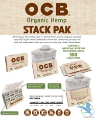 OCB Organic Hemp Unbleached Rolling Paper Cones Small 78MM Size - Pack of 8  - Display of 32 Packs, Rolling Papers