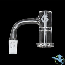 Glass House Turbo Beveled Top Terp Base Quartz Banger With Frosted Joint Kit - 14mm Male 90 Degree Glass House Turbo Beveled Top Terp Base Quartz Banger With Frosted Joint Kit - 14mm Male 90 Degree