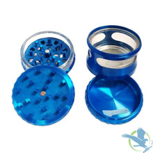 Chromium Crusher Herb Grinder With See Through Storage Area - 2.5 Inches -  4 Part [70369], Grinders