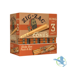 Zig-Zag Unbleached Cone Rolling Papers - King Size - Pack of 3 - Display of 36 Packs Zig-Zag Unbleached Cone Rolling Papers - King Size - Pack of 3 - Display of 36 Packs