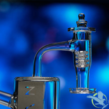 Space King Fully Fused Diamond Knot Banger With Pin Carb Cap & 4 Pearls