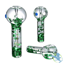 Dragon Glass Hand Pipe Glitter Spoon - 160 Grams - 2 Inches - Assorted Colors [DGH-039]