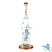 Tsunami Glass Water Pipe Recycler Concentrate Rig With Circ Perc - 860 Grams - 15 Inches - Clear Amber
 Tsunami Glass Water Pipe Recycler Concentrate Rig With Circ Perc - 860 Grams - 15 Inches - Clear Amber