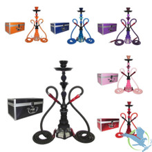 Tanya Hookah Clear Sky 21 Inch Double Hose Hookah With Travelling Case - Assorted Colors