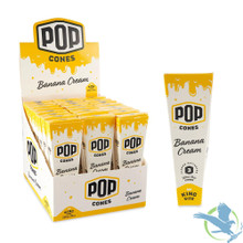 Pop Cones Ultra Thin King Size Cones - Pack of 3 - Display of 24 Packs - Banana Cream Pop Cones Ultra Thin King Size Cones - Pack of 3 - Display of 24 Packs - Banana Cream